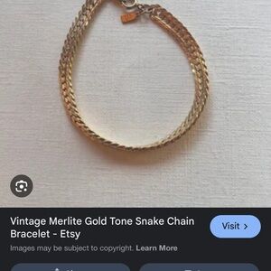 Gold-Tone Twisted Chain Bracelet